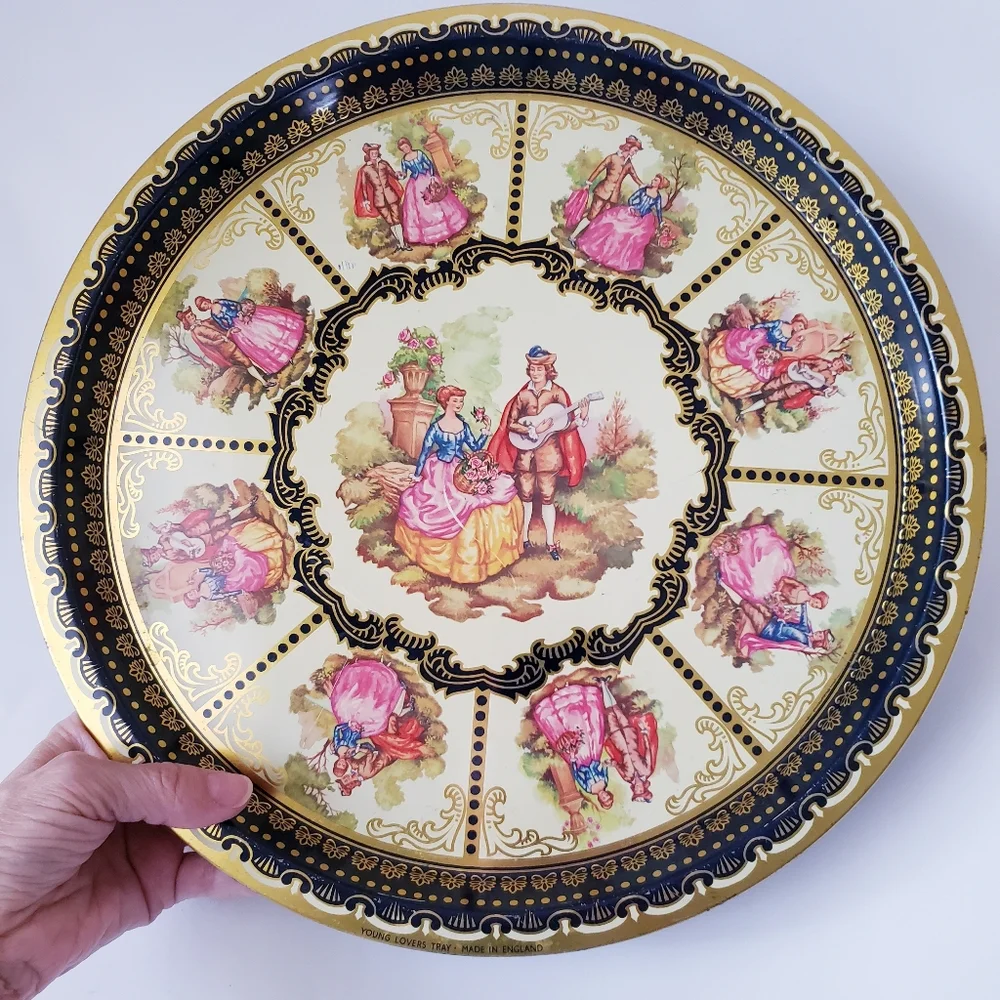 Vintage Metal Serving Tray